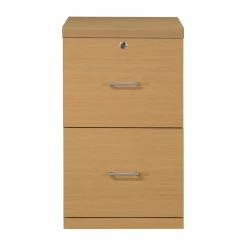Best Sale 🥰 OSP Home Furnishings Alpine 2-Drawer Engineered Wood Vertical File With Lockdowel In Natural Finish 🎉 -Mobile Sales Store 2518748 3 L