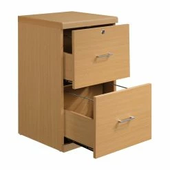 Best Sale 🥰 OSP Home Furnishings Alpine 2-Drawer Engineered Wood Vertical File With Lockdowel In Natural Finish 🎉 -Mobile Sales Store 2518748 6 L