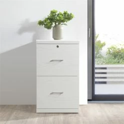 Best deal 💯 OSP Home Furnishings Alpine 2-Drawer Engineered Wood Vertical File With Lockdowel In White Finish 🥰 -Mobile Sales Store 2518749 2 L