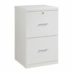 Best deal 💯 OSP Home Furnishings Alpine 2-Drawer Engineered Wood Vertical File With Lockdowel In White Finish 🥰