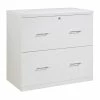 Hot Sale 🧨 OSP Home Furnishings Alpine 2-Drawer Engineered Wood Lateral File With Lockdowel In White Finish ✔️