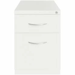 Discount π Hirsh Industries LLC Hirsh 20" D Metal Mobile Pedestal File Cabinet 2 Drawer Box-File White π