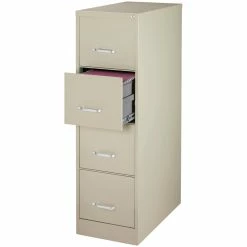 Flash Sale 💯 Hirsh Industries LLC Hirsh 26.5"D 4 Drawer Metal Vertical File Cabinet Home And Office Putty/Beige 🎁 -Mobile Sales Store 2522108 6 L
