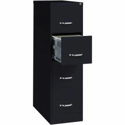 Buy 😀 UrbanPro Transitional 26.5"D 4 Drawer Metal Vertical File Cabinet In Black 🎉 -Mobile Sales Store 2538744 5 L