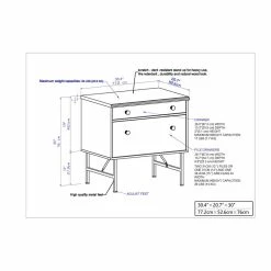 Hot Sale ✨ Saint Birch 2-Drawer Modern Wood Lateral File Cabinet In Cherry 🥰 -Mobile Sales Store 2551712 7 L