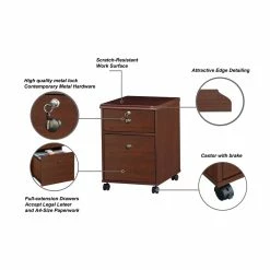Best reviews of ❤️ Saint Birch 2-Drawer Modern Wood Mobile File Cabinet In Cherry 🌟 -Mobile Sales Store 2551713 7 L
