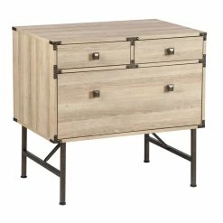 New ✔️ Saint Birch 3-Drawer Modern Wood Lateral File Cabinet In Light Oak ✔️
