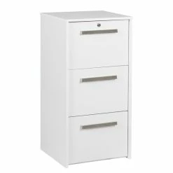 Promo 𧨠Saint Birch Miami 3-Drawer Modern Wood Lateral File Cabinet In White β