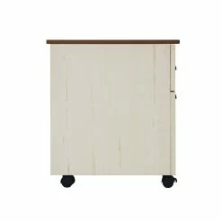 Flash Sale 🛒 Saint Birch Hawksbury Farmhouse Wood Mobile File Cabinet In Antique White ✔️ -Mobile Sales Store 2551820 3 L