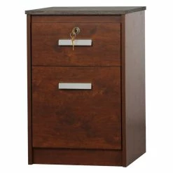 Brand new π Saint Birch Kenneth 2-Drawer Modern Wood Mobile File Cabinet In Cherry/Gray π