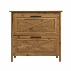 New ✨ Saint Birch Austin 2-Drawer Modern Wood Lateral File Cabinet In Rustic Brown 👏 -Mobile Sales Store 2551860 2 L
