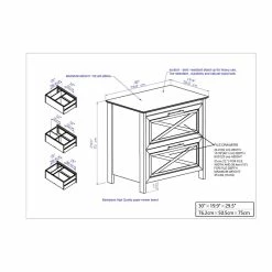 New ✨ Saint Birch Austin 2-Drawer Modern Wood Lateral File Cabinet In Rustic Brown 👏 -Mobile Sales Store 2551860 6 L