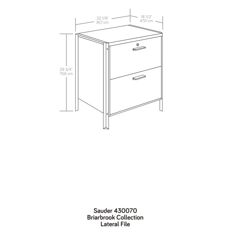 Brand new ✔️ Sauder Briarbrook Transitional Engineered Wood Lateral File In Oak ✨ 2 Brand new ✔️ Sauder Briarbrook Transitional Engineered Wood Lateral File In Oak ✨ - Image 2