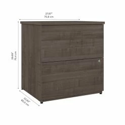 Top 10 ⌛ Bestar Logan 2-Drawer Engineered Wood Lateral File Cabinet In Medium Gray Maple 🔥 -Mobile Sales Store 2571995 9 L