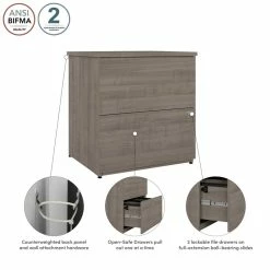 Buy 🌟 Bestar Logan 2-Drawer Engineered Wood Lateral File Cabinet In Silver Maple ❤️ -Mobile Sales Store 2571996 12 L