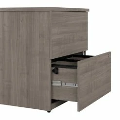 Buy 🌟 Bestar Logan 2-Drawer Engineered Wood Lateral File Cabinet In Silver Maple ❤️ -Mobile Sales Store 2571996 6 L