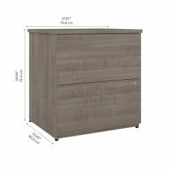 Buy 🌟 Bestar Logan 2-Drawer Engineered Wood Lateral File Cabinet In Silver Maple ❤️ -Mobile Sales Store 2571996 9 L