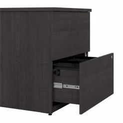 Promo 🌟 Bestar Ridgeley 2-Drawer Engineered Wood Lateral File Cabinet In Charcoal Maple 😍 -Mobile Sales Store 2572027 6 L