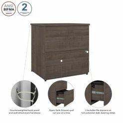 Discount 😉 Bestar Ridgeley 2-Drawer Engineered Wood Lateral File Cabinet In Gray Maple 🎉 -Mobile Sales Store 2572028 12 L
