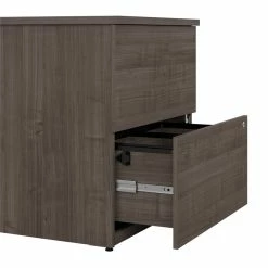 Discount 😉 Bestar Ridgeley 2-Drawer Engineered Wood Lateral File Cabinet In Gray Maple 🎉 -Mobile Sales Store 2572028 6 L