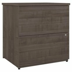 Discount 😉 Bestar Ridgeley 2-Drawer Engineered Wood Lateral File Cabinet In Gray Maple 🎉