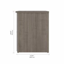 Outlet 👍 Bestar Ridgeley 2-Drawer Engineered Wood Lateral File Cabinet In Maple/White 🛒 -Mobile Sales Store 2572029 10 L