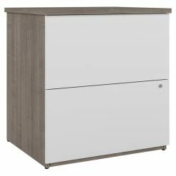 Outlet 👍 Bestar Ridgeley 2-Drawer Engineered Wood Lateral File Cabinet In Maple/White 🛒