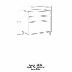 Deals 🔥 UrbanPro Engineered Wood And Metal 2-Drawer Lateral File In Raven Oak 😍 -Mobile Sales Store 2576024 12 L