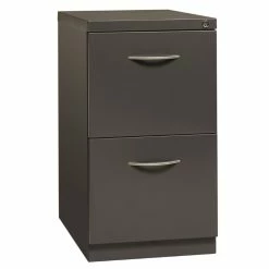 Best Sale 😉 Pemberly Row 23" Deep Mobile Pedestal 2-drawer Metal Files In Charcoal 🔥