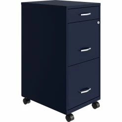 Brand new 🤩 UrbanPro 18" Deep 3 Drawer Mobile Metal File Cabinet In Navy 🛒