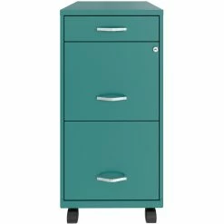 Top 10 😉 UrbanPro 18" Deep 3 Drawer Mobile Metal File Cabinet In Teal/Turquoise 😀 -Mobile Sales Store 2580345 4 L