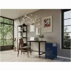 Budget 🌟 UrbanPro 18" 2 Drawer Metal Mobile Smart Vertical File Cabinet In Navy ✔️ -Mobile Sales Store 2580347 6 L