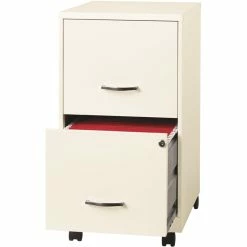 Best deal 😀 UrbanPro 18" 2 Drawer Mobile Smart Vertical File Cabinet Pearl In White 🛒 -Mobile Sales Store 2580348 9 L