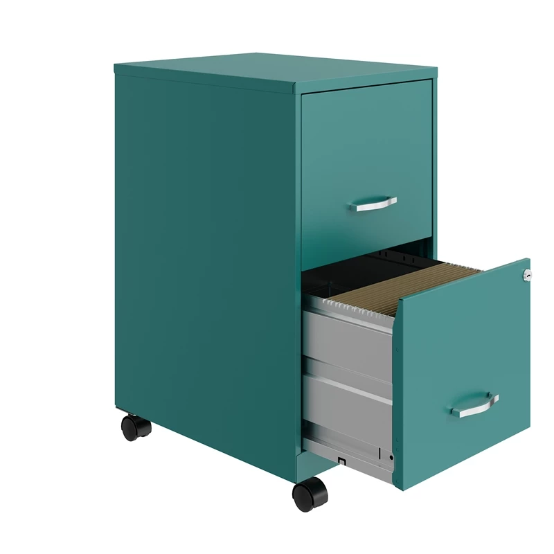 Cheap β UrbanPro 18" 2 Drawer Metal Mobile Smart Vertical File Cabinet Turquoise π 4 Cheap β UrbanPro 18" 2 Drawer Metal Mobile Smart Vertical File Cabinet Turquoise π - Image 4