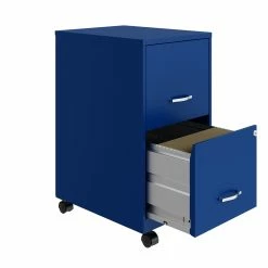 Best Pirce ⭐ UrbanPro 18" 2 Drawer Metal Mobile Smart Vertical File Cabinet In Blue 💯 -Mobile Sales Store 2580350 3 L