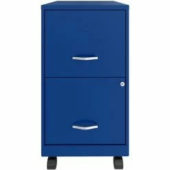 Best Pirce ⭐ UrbanPro 18" 2 Drawer Metal Mobile Smart Vertical File Cabinet In Blue 💯