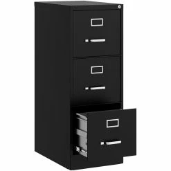 Best Sale 👍 UrbanPro 22" 3 Drawer - Letter Width - Vertical Metal File Cabinet In Balck 🎁 -Mobile Sales Store 2580359 4 L