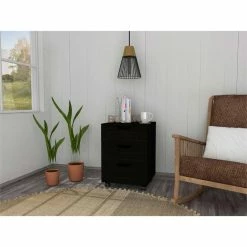 Best reviews of ✔️ Atlin Designs 3-Drawer Modern Wood Mobile Filing Cabinet In Black 😀 -Mobile Sales Store 2593366 1 L