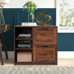 Brand new π AGHDeco Oliwia 2-Drawer Wood Lateral Filing Cabinet In Walnut βοΈ