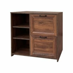 Brand new 🛒 AGHDeco Oliwia 2-Drawer Wood Lateral Filing Cabinet In Walnut ✔️ -Mobile Sales Store 2595920 3 L