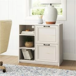 Cheapest ⌛ AGHDeco Oliwia 2-Drawer Wood Lateral Filing Cabinet In White ⭐