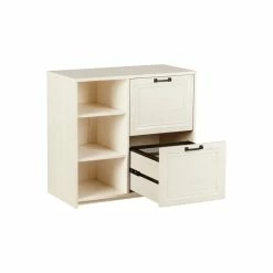 Cheapest ⌛ AGHDeco Oliwia 2-Drawer Wood Lateral Filing Cabinet In White ⭐ -Mobile Sales Store 2595924 2 L