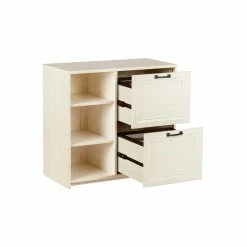 Cheapest ⌛ AGHDeco Oliwia 2-Drawer Wood Lateral Filing Cabinet In White ⭐ -Mobile Sales Store 2595924 3 L