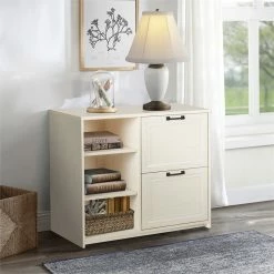 Cheapest ⌛ AGHDeco Oliwia 2-Drawer Wood Lateral Filing Cabinet In White ⭐ -Mobile Sales Store 2595924 5 L