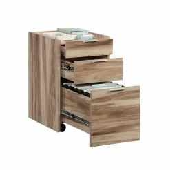 Top 10 😍 Sauder Bergen Circle Engineered Wood 3-Drawer Mobile Pedestal In Kiln Acacia 💯 -Mobile Sales Store 2596275 3 L