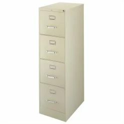 Buy 🎉 Bowery Hill 25"D Metal 4 Drawer Letter Width Vertical File Cabinet Putty/Beige 🎁