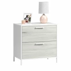 Best Sale ❤️ Sauder Boulevard Cafe Engineered Wood And Metal Lateral File In White 💯 -Mobile Sales Store 2623122 2 L