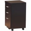 Deals 😀 Coaster Skylar 3 Drawer Mobile File Cabinet In Cappuccino And Silver 🌟