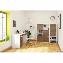 Flash Sale 🎁 Nexera Liber-T 3 Drawer Filing Cabinet In White And Walnut 🌟 -Mobile Sales Store 383311 13 L