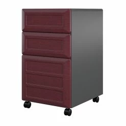 Best Sale 👏 Ameriwood Home Altra Furniture Pursuit 3 Drawer File Cabinet In Cherry And Gray 🎉 -Mobile Sales Store 425350 11 L
